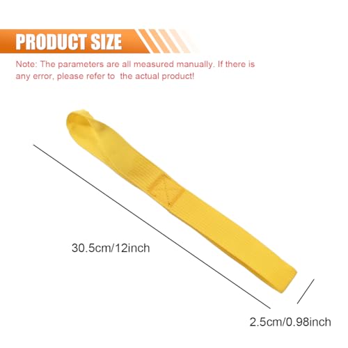 ZIMISI 8PCS Soft Loop Tie Down Straps, 1"x 12" Loop Straps with 4500Lbs Breaking Strength & 1500Lbs Load Capacity, Motorcycle Tie Down Straps for Securing ATV, UTV, Dirt Bikes, Lawn Equipment (Yellow) - color: Yellow
