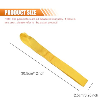 ZIMISI 8PCS Soft Loop Tie Down Straps, 1"x 12" Loop Straps with 4500Lbs Breaking Strength & 1500Lbs Load Capacity, Motorcycle Tie Down Straps for Securing ATV, UTV, Dirt Bikes, Lawn Equipment (Yellow) - color: Yellow