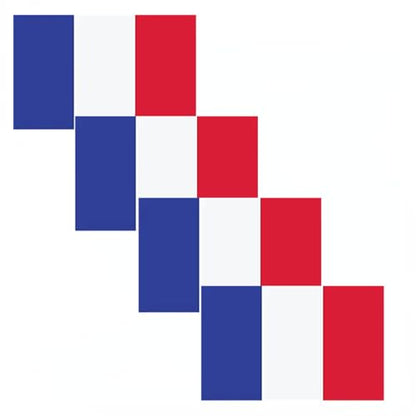 4 PCS Flag Stickers - France Flag Stickers Decals for Cup Computer Laptop Car Bumper Window Helmet Musical Instrument with Smooth Surface - size: France