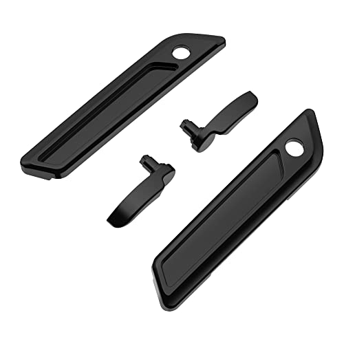 Saddlebag Latches Covers, Lid Lifters Levers Fit for 2014+ Harley Touring Hard Saddlebags - Arctic Black - color: Arctic Black
