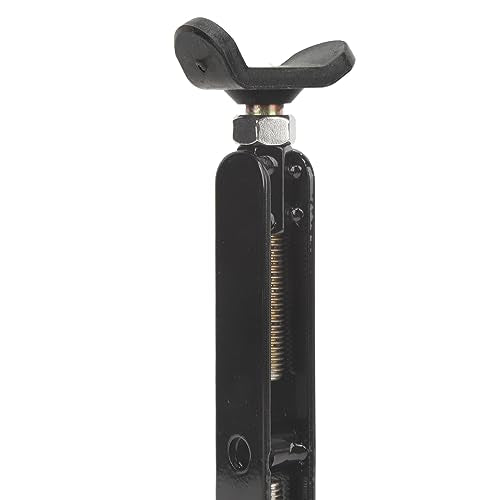 SUNGOOYUE Motorcycle Jack Stand Heavy Duty Lift Adjustable Height 11.1 to 15.5in #45 Steel 400kg Capacity Rubber Padded Wheel Support for Chain Cleaning Tire Checks Garage Repair