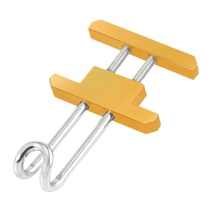 Motorcycle Hook Aluminum Alloy Luggage Hanger Helmet Holder Simple Installation Portable Storage Suitable for Outdoor Riding Hiking, Gold