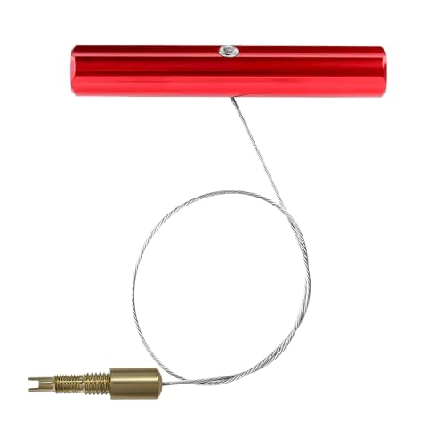 Valve Stem Puller, Auto Tire Repair Fishing Puller Steel Wire Tool with Core Remover, Valve Core Remover Tyre Maintenance Tool for Installing Inner Tube & Rim Lock on Motorcycle (Red) - color: Red