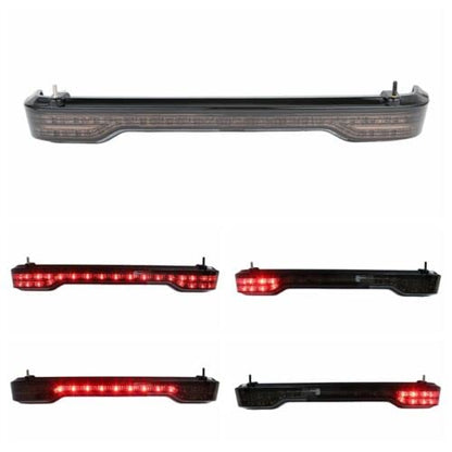 TCMT Matte King Motorcycle Trunk Box Backrest Pad Tail Side Light Speakers Two Up Mounting Rack Fit For Harley Touring 1997-2008 Electra Glide Road Glide Street Glide Pack - color: With Speaker Holes: Style A