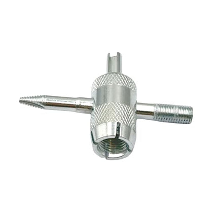 1Pcs 4-Way Tire Valve Stem Core Removal Tool, 4-in-1 Tyre Valve Core Tool Tire Stem Core Wrench Multifunctional 4 Way Valve Stem Remover Tire Repair Tool Compatible with Car Motorcycle Bicycle