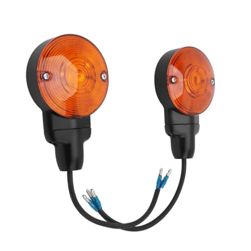 SKTYANTS 3-1/4 Inch Front Led Turn Signal Base Amber Lamp Compatible with Touring Electra Glide Road King FLHR FLHTC Heritage Softail Classic FLSTC - color: black