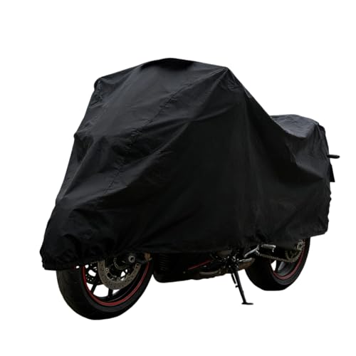 Waterproof Motorcycle Cover, Outdoor Motorbike Cover with Elastic Hems & Adjustable Straps Buckles, 4 Sizes Motorbike Vehicle Covers (S 78.7x39.4) - color: S 78.7x39.4"