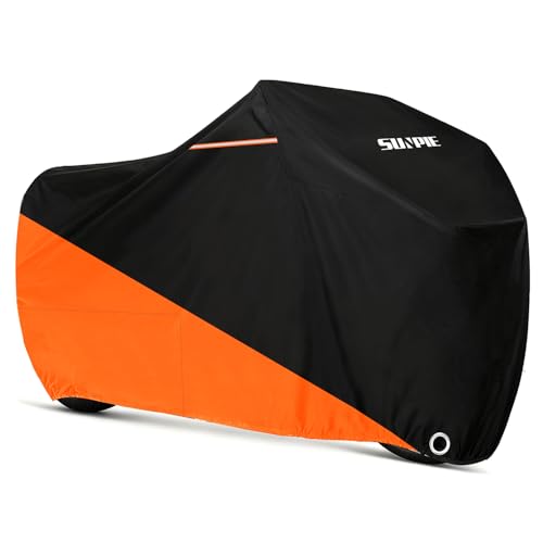 SUNPIE Motorcycle Cover for Sport Bikes Cruiser, All Weather Protection Waterproof Outdoor Covers Fit up to 96.4 inch Motorbike Windproof Design UV Resistant Scratch Proof - size: Motorcycle Cover (96.5 x 41.3 x 55.1 inch)