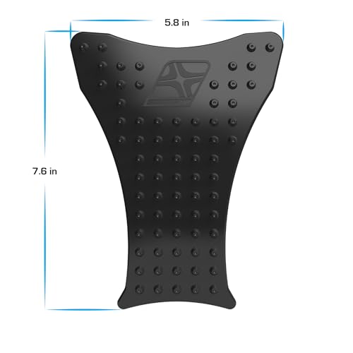 STOMPGRIP | Motorcycle Center Tank Pad Protector | Universal Fit | Old School | Volcano Black - color: Black