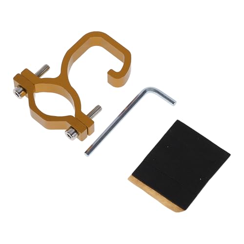 Universal Aluminum Alloy Motorcycle Hanging Helmet Hook Foldable Handlebar Hooks for Hanging Cup Holders Gloves Luggage for Scooters Gold Tone 1Set Hexagon Wrench Gasket - color: Gold Tone, size: 2.43"