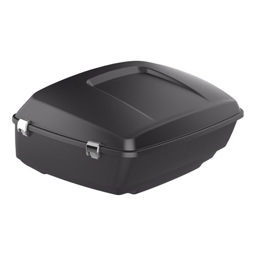 TCMT King Motorcycle Trunk Fit for Harley Touring 2014-2025 CVO Road King Road Glide Street Glide Electra Glide Ultra Limited Pack Industrial Gray Denim - color: Industrial Gray Denim(No Speaker Holes)