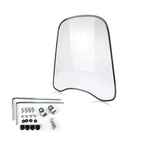 Motorbike Windscreen 1/2Pcs Motorcycle Windscreen Bent Easily Wind Deflector Motorcycle Windshield Extension Spoiler Widened Edging Wind Deflector - color: 1pcs