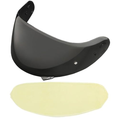 Neotec 2 Helmet Visor Replacement.CNS-3 Motorcycle Helmet Shield UV Protection Compatible with Neotec 2 (Deep Black+Anti Fog Film) - color: Anti Fog Film+deep Black