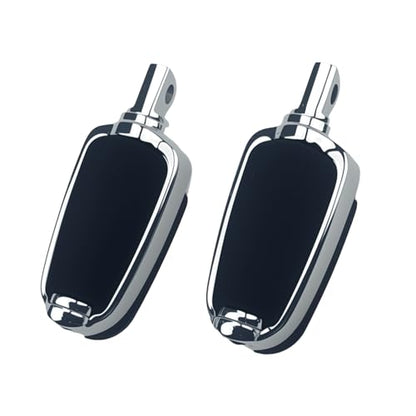 Motorcycle Highway Pegs Passenger Slipstream Footpegs Male Mount Foot Rest Pedal Fit Harley Touring Street Glide Road King Road Electra Glide Sportster Dyna Softail - style: Style-F-Chrome