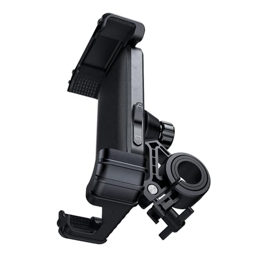 Universal Bike Phone Mount,Motorcycle Phone Holder with One-Key Lock, 360° Rotation Anti-Shake Bicycle Handlebar Clamp, Secure 4-Corner Protection for iPhone, Samsung & 4.2"-6.9" Smartphones