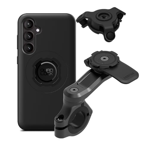 Quad Lock Motorcycle Handlebar Mount PRO Kit with Vibration Dampener and MAG Phone Case for Samsung Galaxy S23 FE - size: Galaxy S23 FE