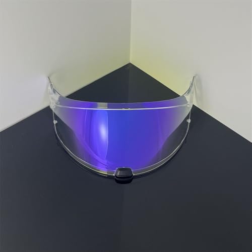 HJ20M Helmet Visor Replacement,Tinted UV protectionMotorcycle Helmet Face Shield Windshield Lens For HJC C70 FG-17 FG-ST IS-17 (Revo Clear Purple) - color: Revo Clear Purple