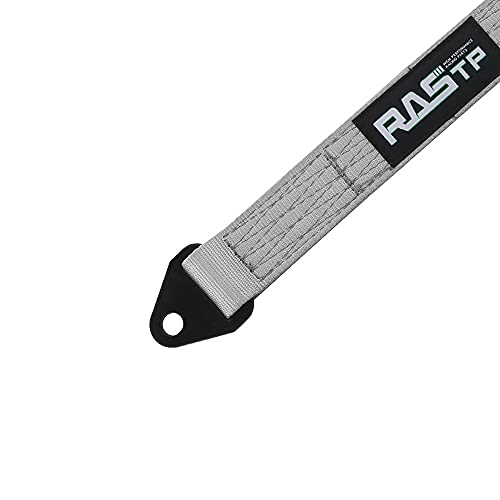RASTP Limit Strap, Premium Quad Wrap Limit Strap Car Hauler Axle Straps Truck Wrecker Wheel Tie Down Strap with 10,000 Lb Webbing Strength (24 Inch,Gray) - color: Gray, size: 24 Inch