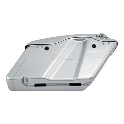 HR3 Brilliant Silver Pearl Hard Saddlebags Compatible with 2015 Electra Glide Ultra Classic FLHTCU (Replace for OEM) Fit for 2014-2023 Harley Touring Models - color: Brilliant Silver Pearl