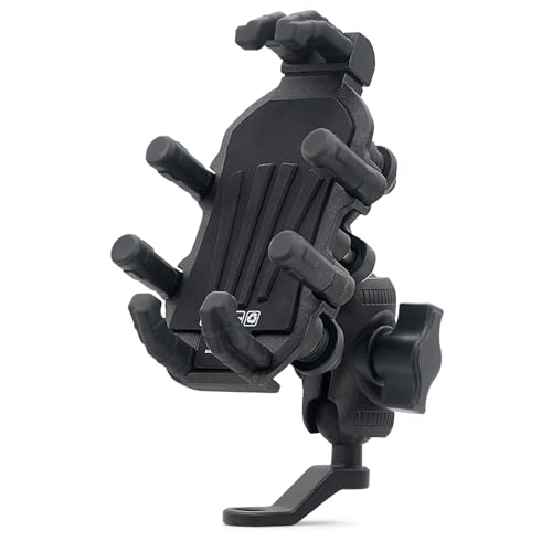 Motorcycle Phone Mount Holder with Vibration Dampener, 360° Adjustable M8 Ball Head (Rearview Mirror Mount) - size: Rearview Mirror Mount