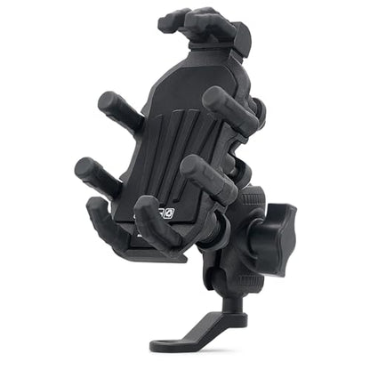 Motorcycle Phone Mount Holder with Vibration Dampener, 360° Adjustable M8 Ball Head (Rearview Mirror Mount) - size: Rearview Mirror Mount