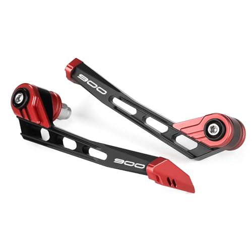 Motorcycle Brake Clutch Lever Guards Bar End Handguard Compatible with K.awasaki Z900 2025 2024 2023 2022 2021 2020 2019 2018 2017 | Handlebar Protector Z 900 ZR900 Accessories (red) - color: Red