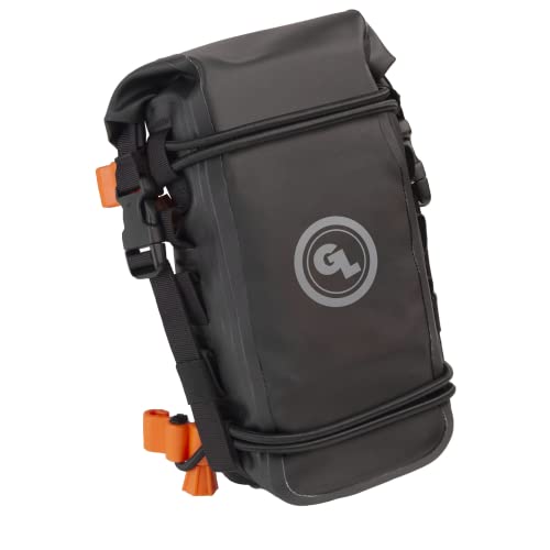 Giant Loop Fender Bag + Number Plate Bag, Waterproof Storage Pouch for Essential Items, Ideal for Enduro, Dirt Bike, Snowbike - color: Black/Orange