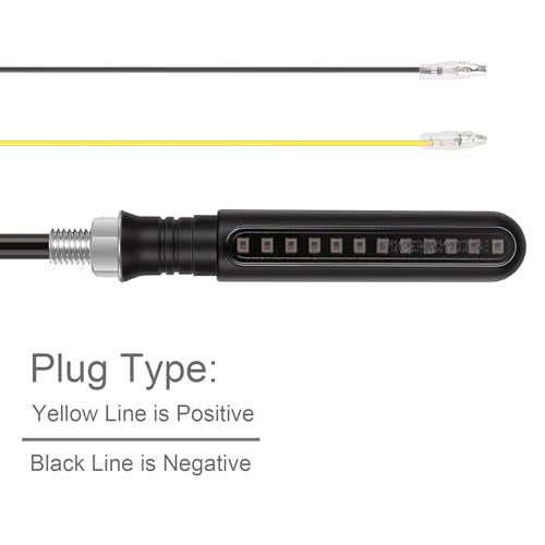 Kinstecks 4PCS Motorcycle Indicators Flowing Turn Signal Lights Motorbike Turning Indicators 12V for Motorcycle Motorbike LED Amber