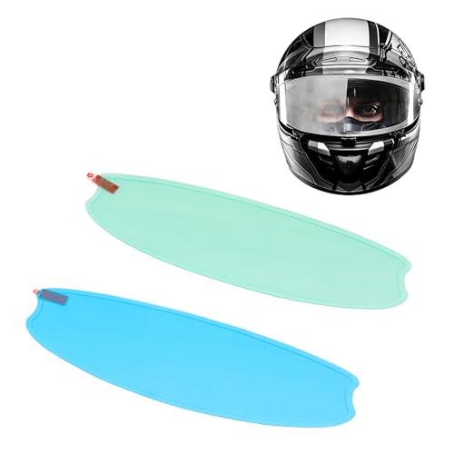 Motorcycle Helmet Anti Fog Film + Rainproof Lens Film, 2 PCS Universal Visor Inserts, Crystal Clear HD View, Easy to Apply, No More Fogging, Durable Shield Protection for Safer Riding (Style C) - color: Anti-fog+rainproof: C