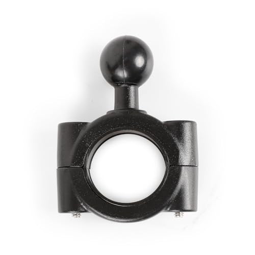 Aluminum Large Bar Clamp Mount with 1'' Ball for Round Rails 1.13'' to 1.54'' in Dia, Compatible with RAM Mounts B Size Double Socket Arm & Bike Motorcycle Phone Holder
