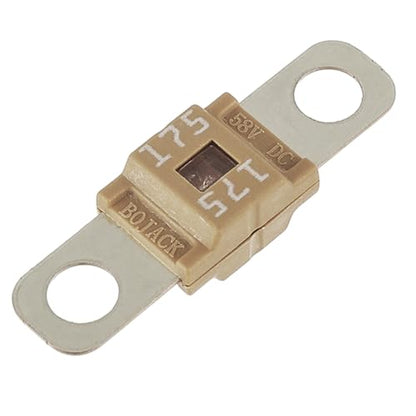 BOJACK 175 Amp AMI/Midi Fuse Holders and High Current Bolt-on Midi Fuses 175A for Cars Trucks Vehicles (Pack of 2) - style: 175A