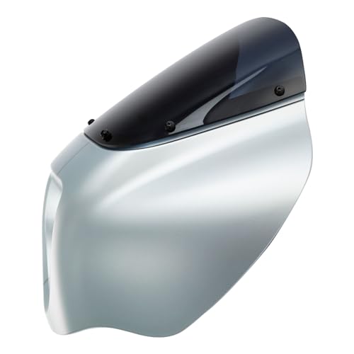 Front Headlight Quarter Fairing Windshield Fit For Harley Softail Low Rider FXLR S FXLRS 2018-2025 Street Bob FXBB FXBBS 2018-2025 Softail Standard FXST 2020-2024 Silver Denim - color: Fairing Barracuda Silver Denim #5