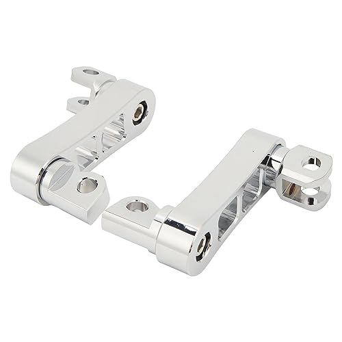 aqxreight Motorcycle Foot Peg Highway Bracket 360° Adjustable Foot Peg Extension Bracket for Bikes Compatible with Male Mount Driver Passenger Pegs - color: Electroplating