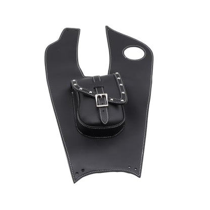 Motorcycle Black Artificial Leather Tank Cap Panel Bag Gas Tank Bag For Yamaha V-Star XVS650 1999-2007