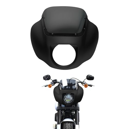 Front Headlight Quarter Fairing Windshield Fit For Harley Softail Low Rider FXLR S FXLRS 2018-2025 Street Bob FXBB FXBBS 2018-2025 Softail Standard FXST 2020-2024 Black Denim - color: Fairing Black Denim