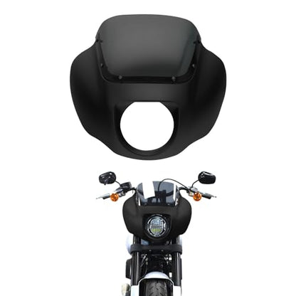 Front Headlight Quarter Fairing Windshield Fit For Harley Softail Low Rider FXLR S FXLRS 2018-2025 Street Bob FXBB FXBBS 2018-2025 Softail Standard FXST 2020-2024 Black Denim - color: Fairing Black Denim
