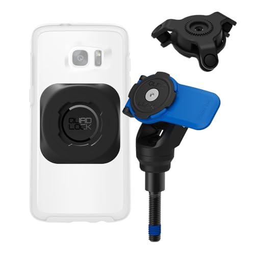 Quad Lock Handlebar Clamp Bolt Motorcycle Phone Mount Kit with Vibration Dampener and MAG Universal Adaptor - size: Handlebar Clamp Bolt Mount