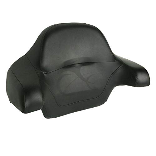 SLMOTO King Tour Trunk Backrest King Tour Trunk w/Luggage Rack Backrest Fit For 2014-2025 Harley Touring Models Road King Road Glide Street Glide Electra Glide Ultra-Classic Gloss Black - color: AStyle #12