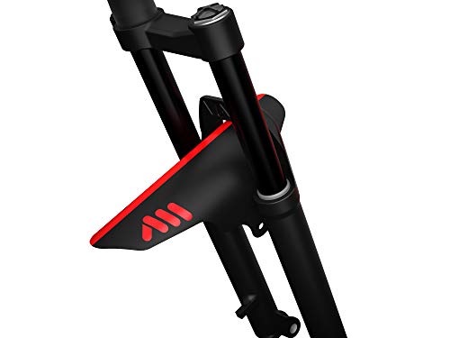 MTB Front Wheel Mud Guard - Lightweight & Durable Protection - Universal Fit - Protect Against Mud, Water Spray and More - color: Red/Black