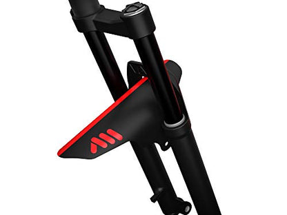 MTB Front Wheel Mud Guard - Lightweight & Durable Protection - Universal Fit - Protect Against Mud, Water Spray and More - color: Red/Black