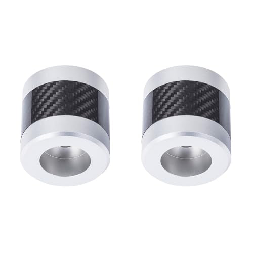 Advanblack Protek Machined CNC Alumium with Carbon Fiber Inlay Crash Bar Slider (Silver CNC w/Carbon Inlay) - color: Silver CNC w/ Carbon Inlay