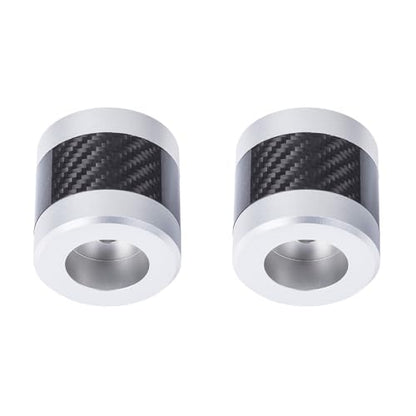 Advanblack Protek Machined CNC Alumium with Carbon Fiber Inlay Crash Bar Slider (Silver CNC w/Carbon Inlay) - color: Silver CNC w/ Carbon Inlay