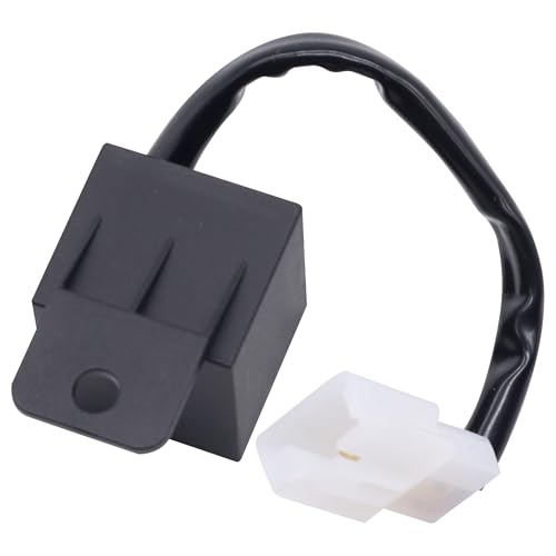HiSport 2-Pin Electronic LED Flasher Relay Compatible with Most Honda, Kawasaki, Yamaha Motorcycles Fix Motorcycle Turn Signal Bulbs