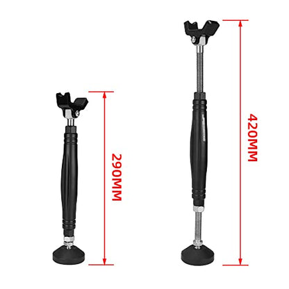 JFG RACING Motorcycle Rear and Front Wheel Stand Lift Trail Stand Easy And Portable - the Sixth Generation - Black - color: Black