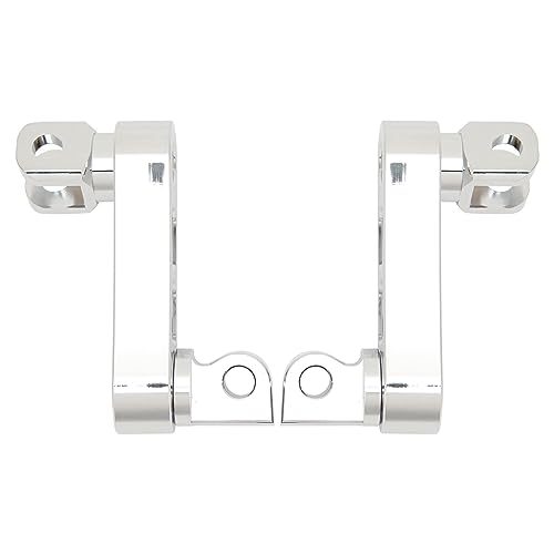 Motorcycle Foot Peg Highway Bracket – 360° Adjustable Aluminum Extension for Touring (Electroplated) - color: Electroplated