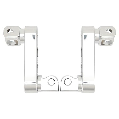 Motorcycle Foot Peg Highway Bracket – 360° Adjustable Aluminum Extension for Touring (Electroplated) - color: Electroplated
