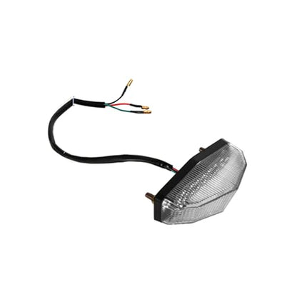 12V Universal 12 LED Motorcycle Rear Tail Light Brake Stop Running TAIL LIGHT Compatible With ATV Dirt Bike Dual Sport (Clear) - color: Clear