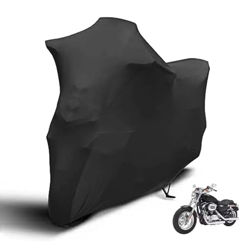 DZG Motorcycle Cover Indoor Stretch Soft Motorbike Cover Multiple Protection Dustproof Windproof Motor Cover with Storage Bag, 116 inch - size: 4XL(116 x 43 x 55 inches)