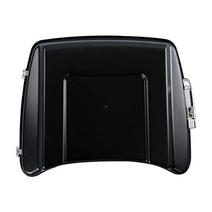 XFMT Motorcycle 5.5" Matte Black Razor Trunk Luggage W/Passenger Backrest Pad For Harley Touring Road King Street Glide Road Glide Electra Glide Ultra Classic 2014-Later - color: Matte Black Set 1
