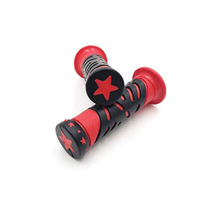 WATERCRAFTS Star Gel Style Grip RED Compatible with ATV Quad WATERCRAFT BOMBARDIER Jet SKI Recon Rincon Kawasaki Brute Force Prairie Bruin Grizzly Kodiak(7/8" Both Side) - color: D